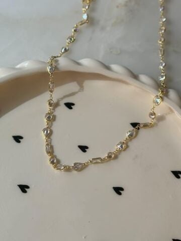 Zirkon Taşlı Kolye - 925 Ayar Gümüş