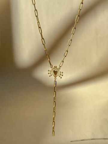 Kalp Simgeli Y Kolye - 925 Ayar Gümüş