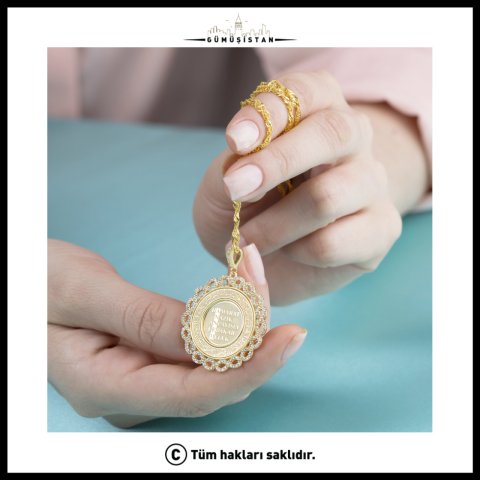 925 Ayar Gümüş Sonsuz Çerçeveli Dualı İsimli Takı Seti