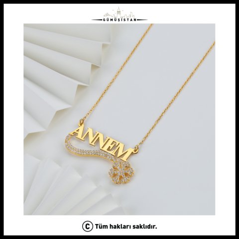 925 Ayar Gümüş Annem Kolye