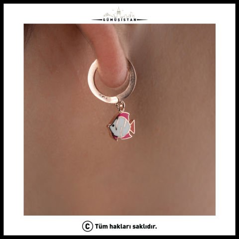925 Ayar Gümüş Balıklı Küpe