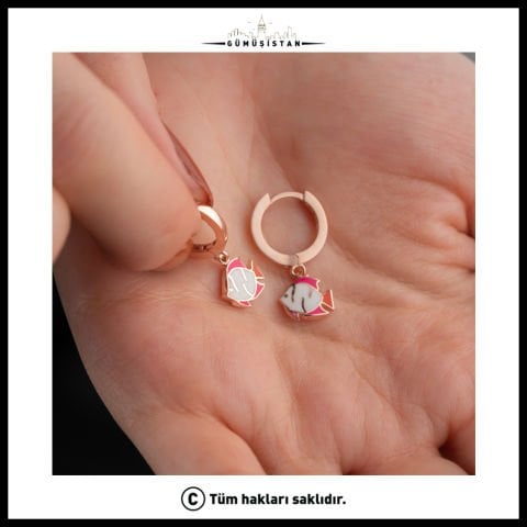 925 Ayar Gümüş Balıklı Küpe