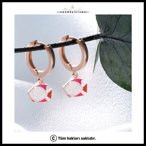925 Ayar Gümüş Balıklı Küpe