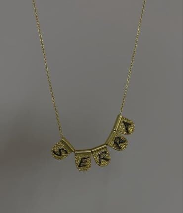 Otantik İsim Kolye - 925 Ayar Gümüş