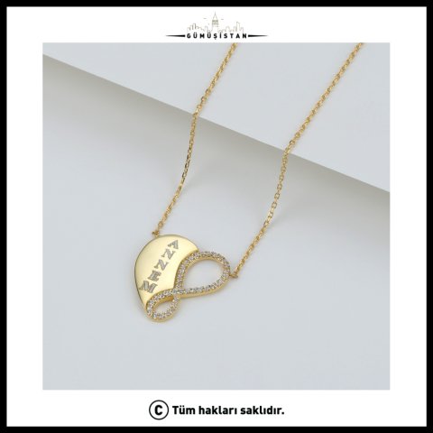 925 Ayar Gümüş Annem Sonsuzluk Kolye