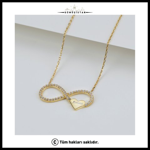 925 Ayar Gümüş Annem Sonsuzluk Kolye