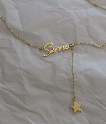 Kişiye Özel Yıldız İsimli Kolye - 925 Ayar Gümüş