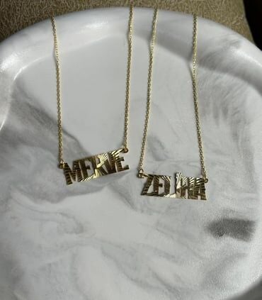 Kişiye Özel Trend İsimli Parlak Kolye - 925 Ayar Gümüş