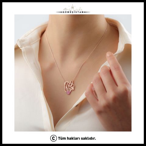 925 Ayar Gümüş Anne Kucağı Kolye