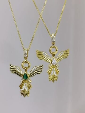 Büyük Anka Kuşu Kolye - 925 Ayar Gümüş