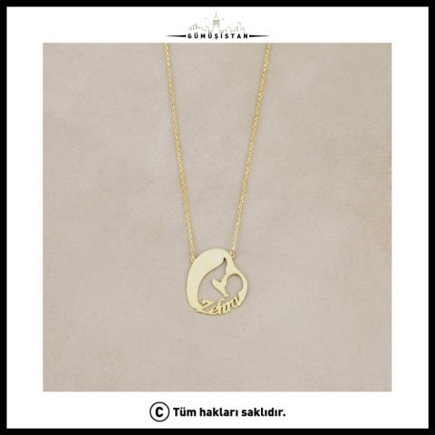 Kişiye Özel Anne Çocuk İsimli Kolye – İsimli Anne Bebek Kolyesi