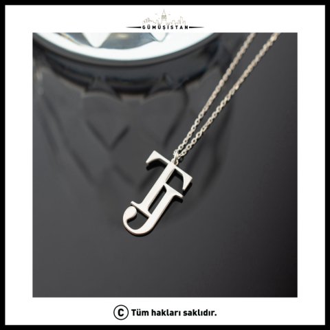 925 Ayar Gümüş Kişiye Özel Harfli Kolye