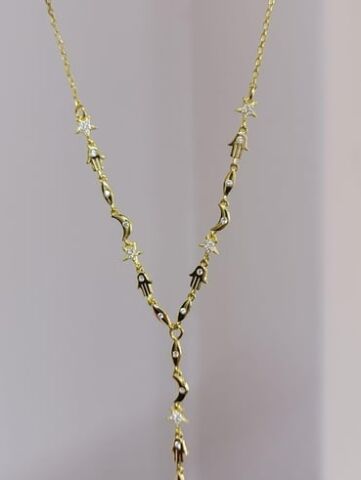 Mix Y Kolye - 925 Ayar Gümüş