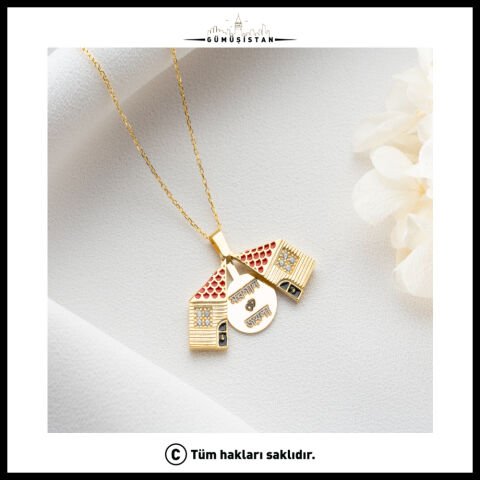 925 Ayar Gümüş Açılan Ev Kolye