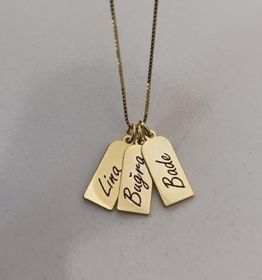 Küp Zincirli Çoklu Plaka Kolye - 925 Ayar Gümüş