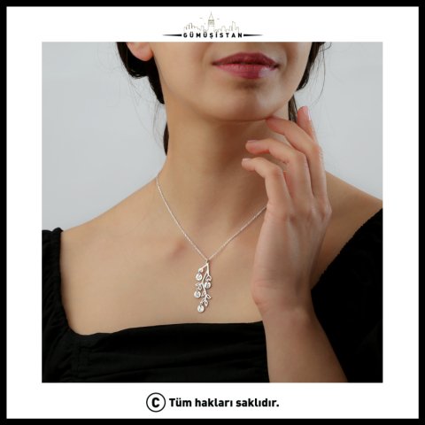 925 Ayar Gümüş Kişiye Özel Harfli Hayat Ağacı Kolye