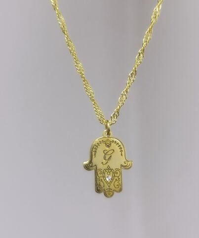 Harfli Fatma Ana Kolye - 925 Ayar Gümüş