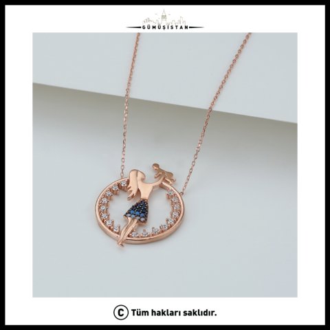 925 Ayar Gümüş Anne Bebek Kolyesi