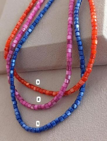 Sedef Taşlı Kolye - 925 Ayar Gümüş