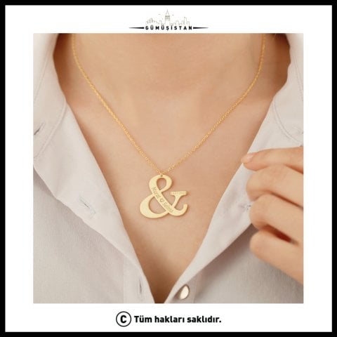 Kişiye Özel İki İsim ve Tarihli & Kolye – Sevgiliye Özel Çift İsim Kolyesi