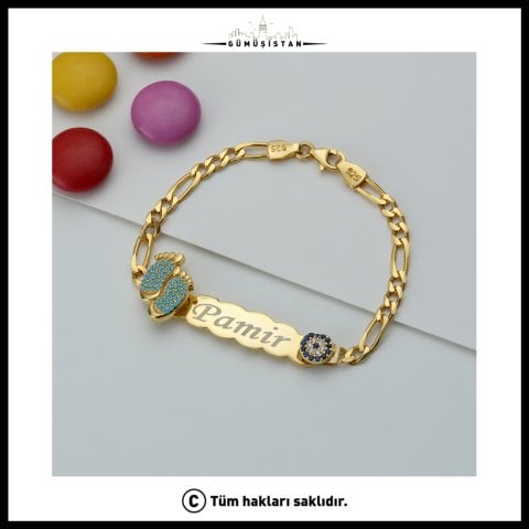 925 Ayar Gümüş İsimli Bebek & Çocuk Bilekliği