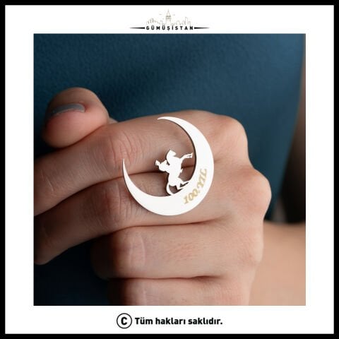 925 Ayar Cumhuriyetin 100. Yılına Özel Tasarlanmış Broş