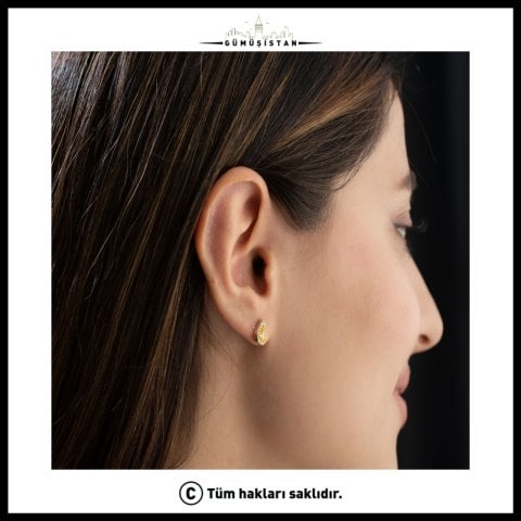 925 Ayar Gümüş Kasım Ayı Doğum Taşı ( Citrine ) Kolye - Küpe Seti