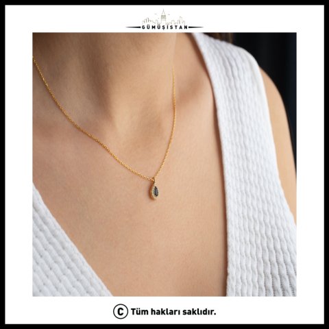 Eylül Ayı Doğum Taşı Küpe – 925 Ayar Gümüş Safir Mavisi Taşlı Küpe