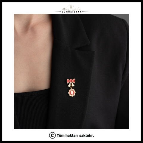 14 Ayar Altın Kaplama Ahşap Kutulu Atatürk Portresi Kurdeleli Yaka Rozeti