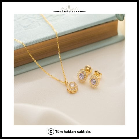 925 Ayar Gümüş Haziran Doğum Taşı Takı Seti – Alexandrite Renkli Kolye ve Küpe Seti