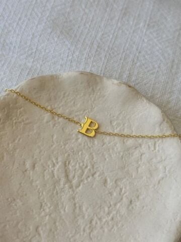 Kişiye Özel Minik Harfli Bileklik - TEK - 925 Ayar Gümüş