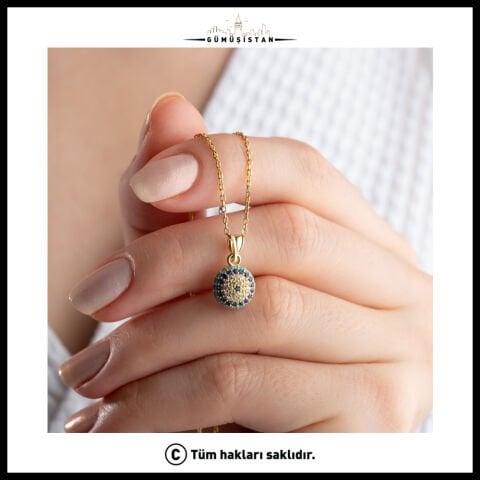925 Ayar Gümüş Göz Nazarlı Kolye