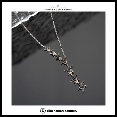 925 Ayar Gümüş Kayan Yıldız Kolye