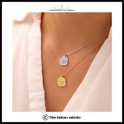 925 Ayar Gümüş Anka’nın İzleri İsimli Anka Plaka Kolye