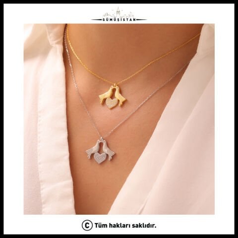 925 Ayar Gümüş Aşkın Melodisi Adlı Kolye
