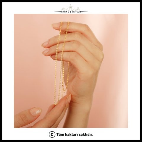 925 Ayar Gümüş Forse Zincir 50 cm