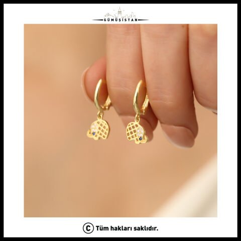 925 Ayar Gümüş Filli Küpe