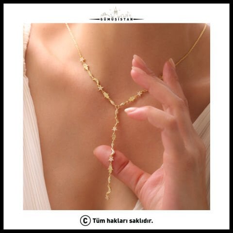 925 Ayar Gümüş Şans Figürlü Y Kolye