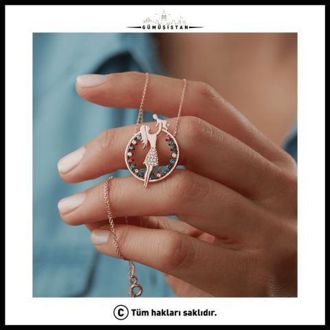 925 Ayar Gümüş Anne Bebek Kolyesi