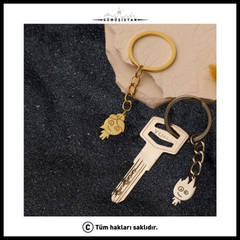Sevgililer Gününe Özel Ateş Ve Su Anahtarlık ( Çift )