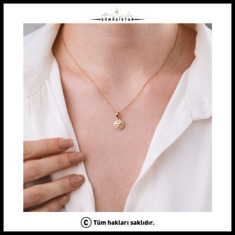 925 Ayar Gümüş Kadife Çiçeği Ekim Ayı Minimal Doğum Taşı Kolyesi