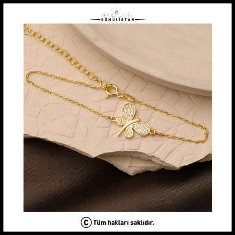 925 Ayar Gümüş Zirkon Taş Yusufçuk Bileklik