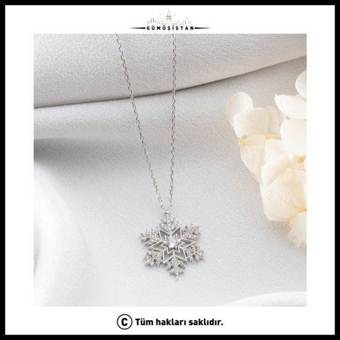 925 Ayar Gümüş Tektaşlı Kartanesi Kolye