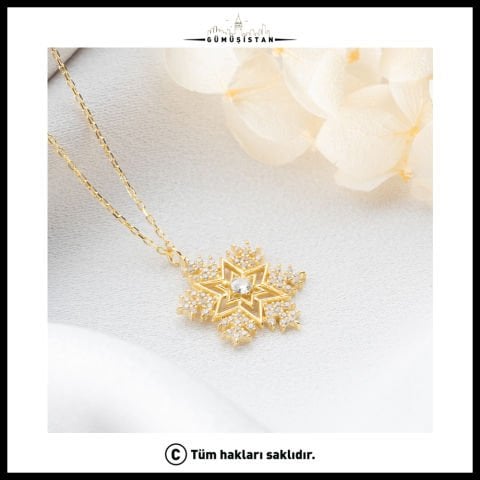 925 Ayar Gümüş Tektaşlı Kartanesi Kolye